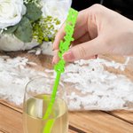 Personalized Wedding Party Centerpiece Acrylic Name Drink Stir Sticks 5 Pcs