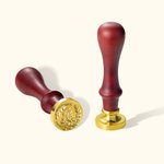 Personalised Monogram Olive Branch Style Wax Seal Stamp Kit with Initials and Sealing Wax Stick Bridal Party Wedding Gift for Couple