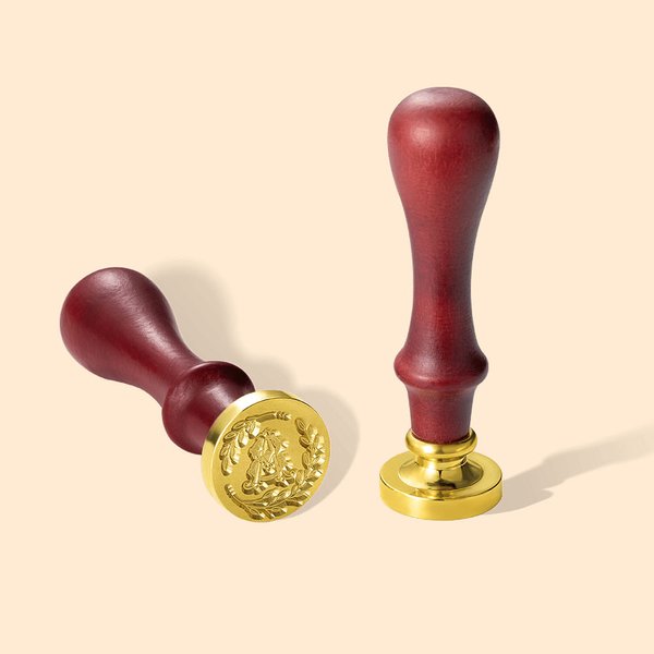 Personalisierte Monogramm Olivenzweig Stil Wachs-Siegel-Stempel-Kit mit Initialen und Abdichtung Wachs-Stick Bridal Party Hochzeit Geschenk für Paar