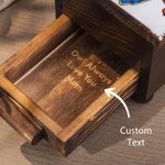 Personalized Wooden Majestic Owl Vintage Jewelry Box with Mirror and Drawer