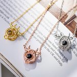 Henkilökohtainen Photo Projection 100 Kielet rakastan sinua Projection Cow kaulakoru