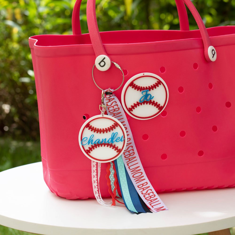 2Pack Baseball Sports Charms For Bogg Bag, Decorative Accessories For Bogg Bags, Bag Charms Compatible With Simply Southern Totes, Insert