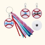 Personalized Bag Tag Baseball Softball Charm with Name and Number Sport Mom Accessory for Bogg Gift for Ball Game Lovers