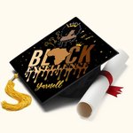 Personalized Black Excellence Grad Cap Topper Decoration