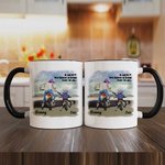 Taza personalizada para padre e hijo de 11oz con texto del nombre Cumpleaños Día del Padre Regalo para papá niño