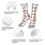 Personalized I Love Dad Funny Child's Face Socks Best Father's Day Birthday Gift for Dad
