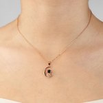 Personalisierte 100 Sprachen Ich liebe dich Projektion Mond und Astronaut Halskette Foto Projektion