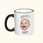 Personalised Baby Face Mug with Photo and Name for Daddy