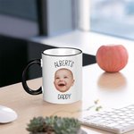 Personalised Baby Face Mug with Photo and Name for Daddy