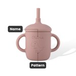 Personalized Silicone Training Cup & Straw for Toddlers