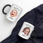 Personalised Baby Face Mug with Photo and Name for Daddy