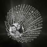 Personalisierte 100 Sprachen Ich liebe dich Projektion Mond und Astronaut Halskette Foto Projektion