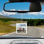 Personalized Motorcycle Father and Kid Car Air Freshener Scented with Name Text Birthday Father’s Day Gift for Man