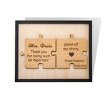 Personalised Puzzle Signs Thank You Frame for Great Teacher Appreciation Gift