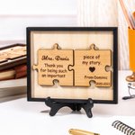 Personalised Puzzle Signs Thank You Frame for Great Teacher Appreciation Gift