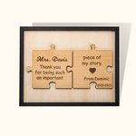 Personalised Puzzle Signs Thank You Frame for Great Teacher Appreciation Gift