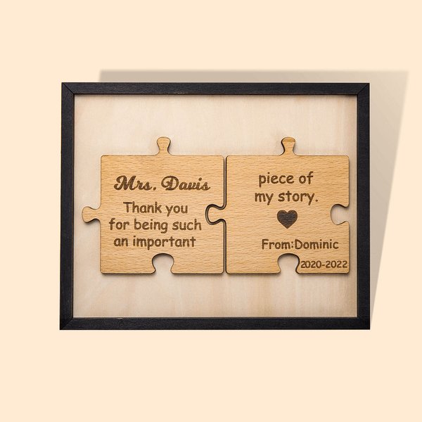 Puzzle Thank You Frame for Teacher Gift