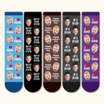 Personalized I Love Dad Funny Child's Face Socks Best Father's Day Birthday Gift for Dad