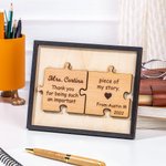 Personalised Puzzle Signs Thank You Frame for Great Teacher Appreciation Gift