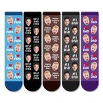 Personalized I Love Dad Funny Child's Face Socks Best Father's Day Birthday Gift for Dad