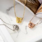 Collar Gato Personalizado 100 Lenguas Te Quiero Foto Proyección