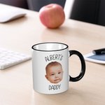 Personalised Baby Face Mug with Photo and Name for Daddy