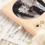 Personalized Photo Album Music Record Player for father, Gifts for music lovers, Birthday/Father's Gift for Dad/Grandpa