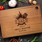 Personalized Laser Engraved Wooden Cutting Board for Best Father's Day Gifts