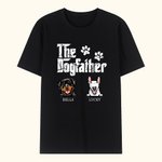 Personalized 1-6 Dogs The Dog Father Cotton T-shirt with Name
