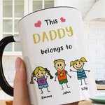 Personalized Family Kids Mug with Name Gift for Daddy