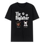 Personalized 1-6 Dogs The Dog Father Cotton T-shirt with Name