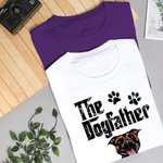 Personalized 1-6 Dogs The Dog Father Cotton T-shirt with Name