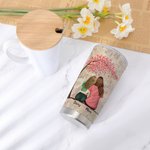 Personalized Mom and Daughter 20oz Food Grade Stainless Steel Tumbler with Name Mother's Day Birthday Gift for Mom Grandma