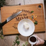 Personalisierte Geburt Blume Schneidebrett für Mutter Oma