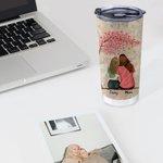 Personalized Mom and Daughter 20oz Food Grade Stainless Steel Tumbler with Name Mother's Day Birthday Gift for Mom Grandma