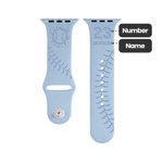 Bracelet de montre personnalisé en silicone de type baseball pour Apple Watch