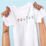Personalized LGBT Pride Wildflowers Rainbow Unisex T-Shirt