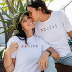 Personalized LGBT Pride Wildflowers Rainbow Unisex T-Shirt