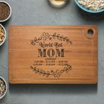 Personalisierte Geburt Blume Schneidebrett für Mutter Oma