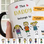 Personalized Family Kids Mug with Name Gift for Daddy