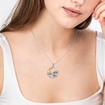 Personalized Crescent Moon Mushroom Necklace with Initials