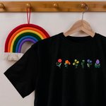 Personalized LGBT Pride Wildflowers Rainbow Unisex T-Shirt