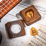 Personalized Resonance Chamber Appearance Guitar Pick Storage Engraved Case Gift for Guitar Lover