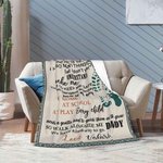 Gepersonaliseerde Walk Along Side Me Daddy Letter Design Deken met Naam Vaderdagcadeau voor Man