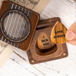 Personalized Resonance Chamber Appearance Guitar Pick Storage Engraved Case Gift for Guitar Lover