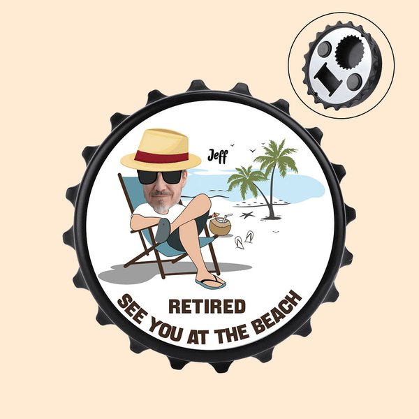 Imán de nevera personalizado con foto divertida y abrebotellas Regalo para jubilados