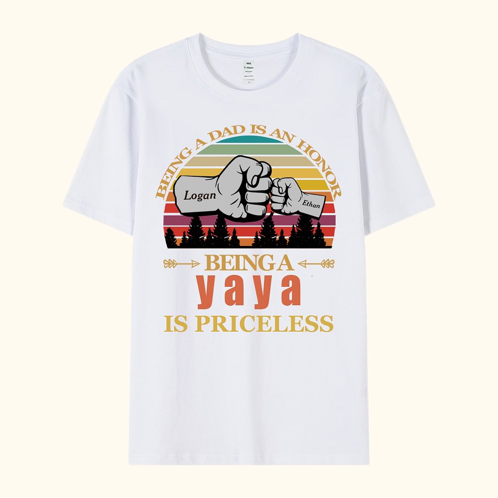 T-Shirt personnalisé Being A Dad Is An Honor Cadeau de fête des pères