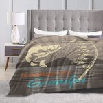 Gepersonaliseerde Hooked on Fishing Zachte Deken met Kindernamen Vaderdag Verjaardagscadeau voor Mannen