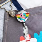 Personalized Retractable Badge Reel with Name for Medical Work Clip Gift