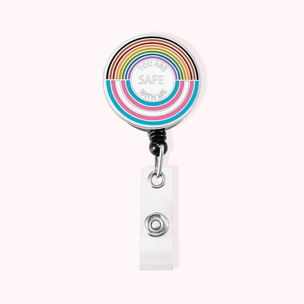 Enrouleur de badge rétractable personnalisé avec nom pour le travail médical Clip Cadeau